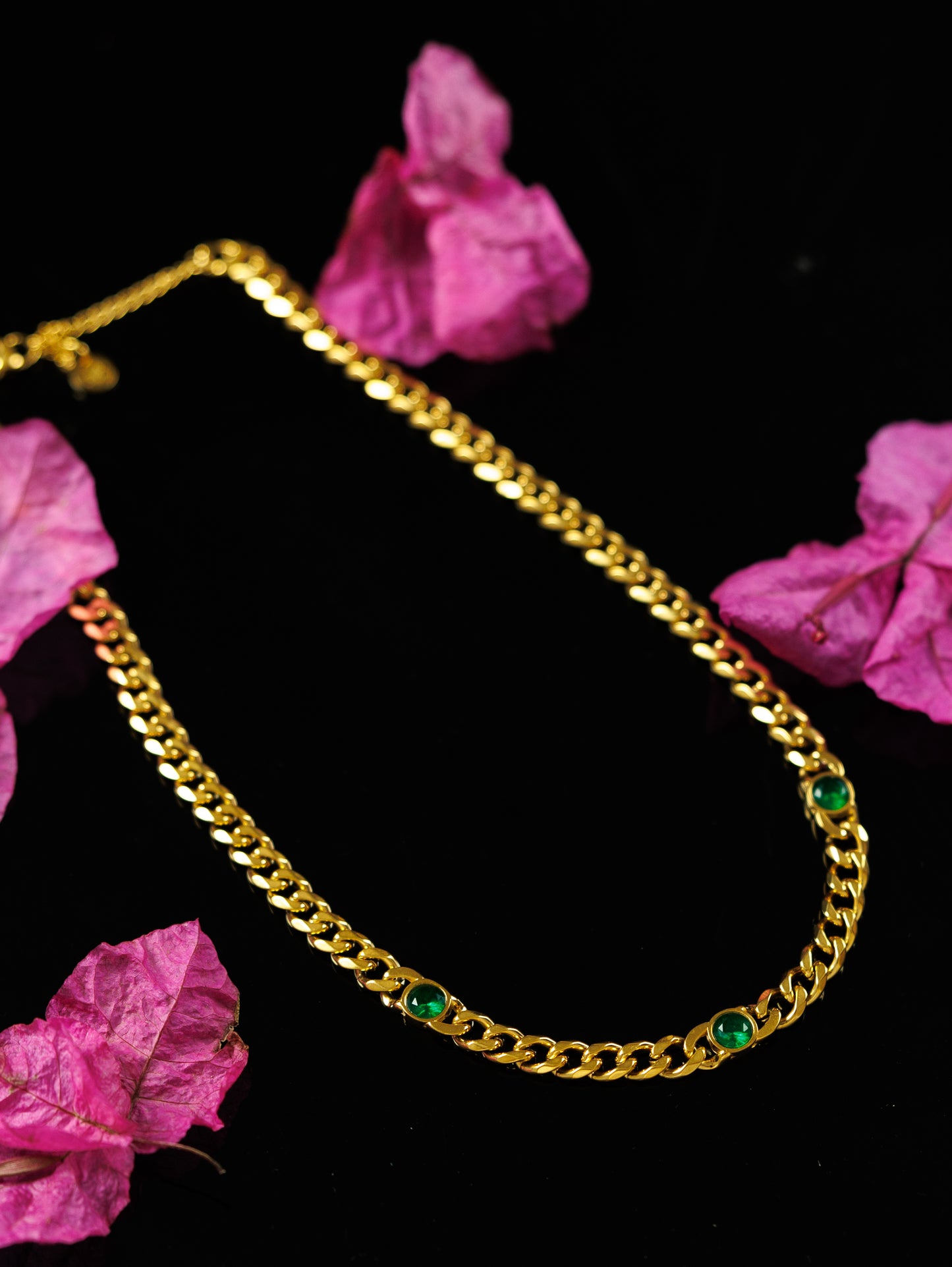 Roman zircon chain necklace