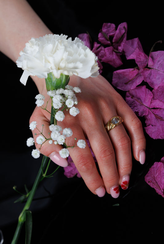 Style: 18K Gold Zircon Ring Size: 6/7/8