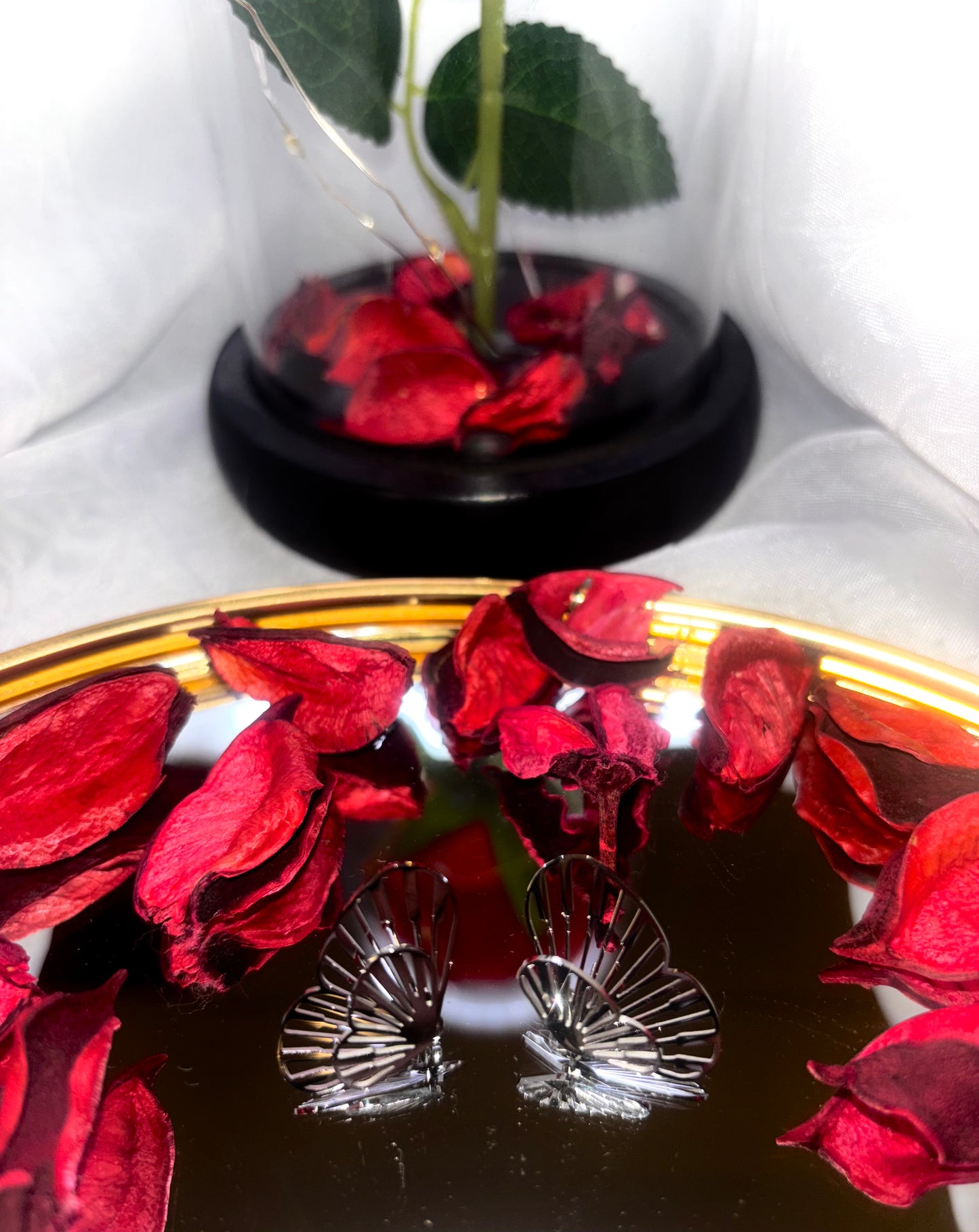 Creative butterfly wings earrings crafted from silver-plated stainless steel. These vintage, waterproof stud earrings offer a timeless and elegant design, perfect for any occasion.