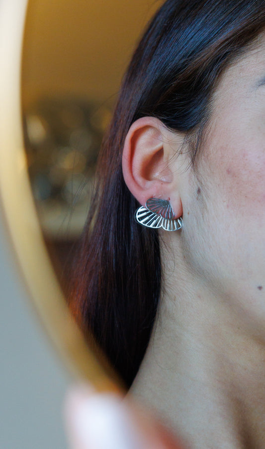 Creative butterfly wings earrings crafted from silver-plated stainless steel. These vintage, waterproof stud earrings offer a timeless and elegant design, perfect for any occasion.
