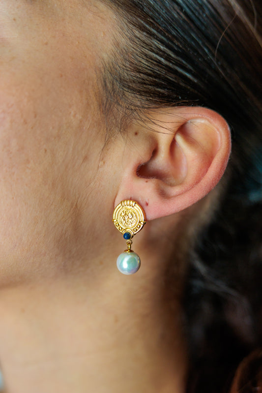 Gemstone luxury earrings.