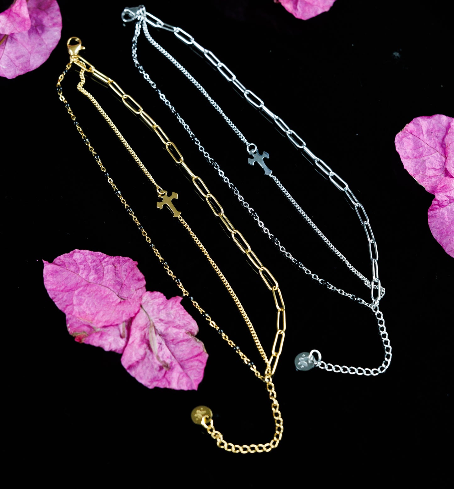 stylish three layer cross bracelet