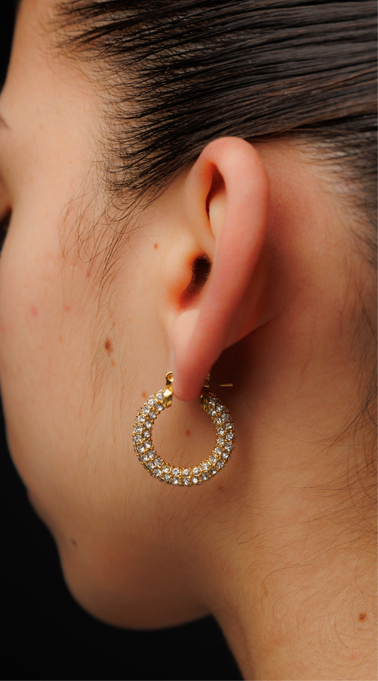 Luxury U-shaped Zircon Earrings