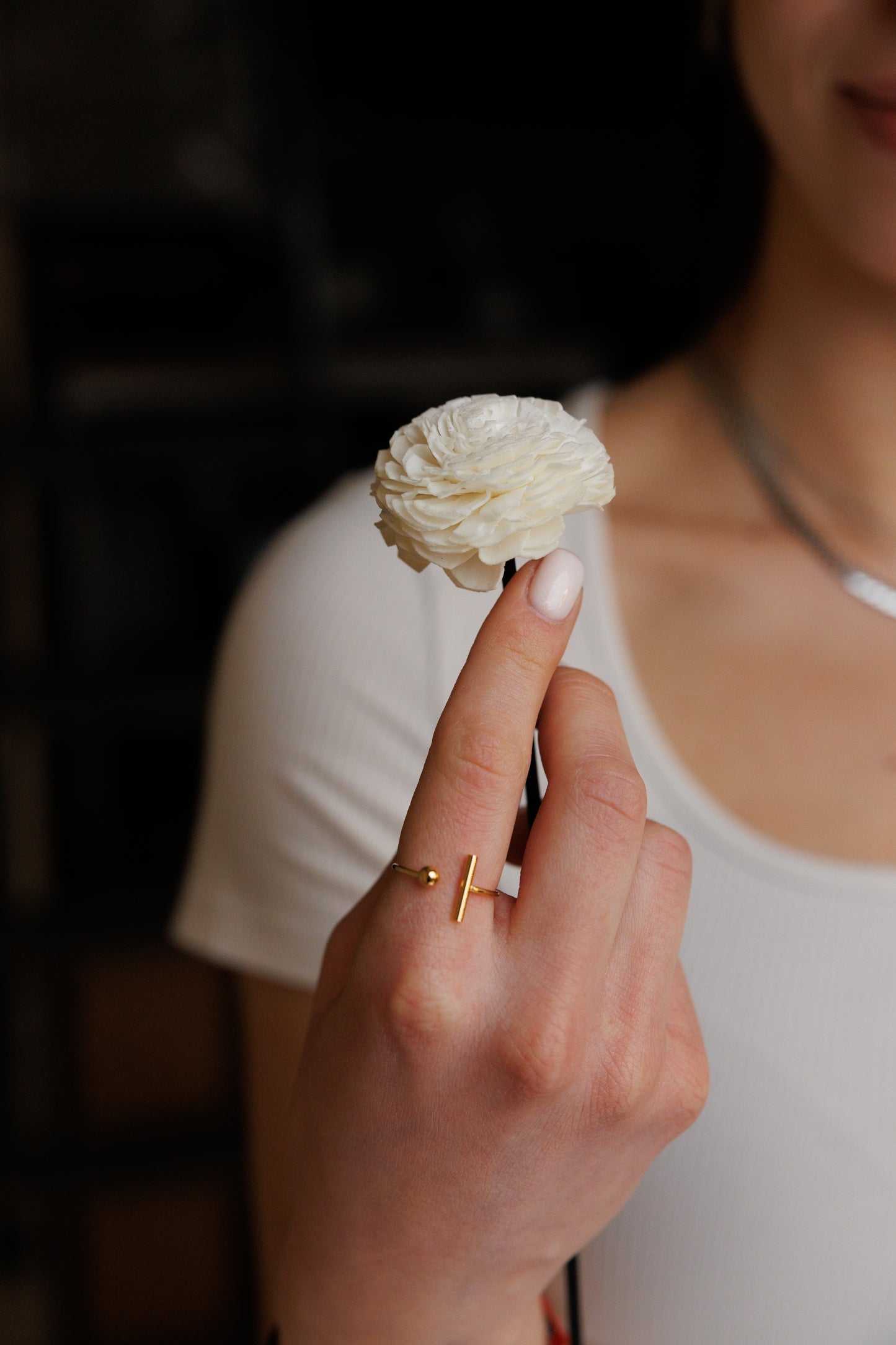 Get the perfect accessory with our Stainless Steel Gold Plated Waterproof Open Geometric T Shaped Finger Rings. With a personalized ball design.