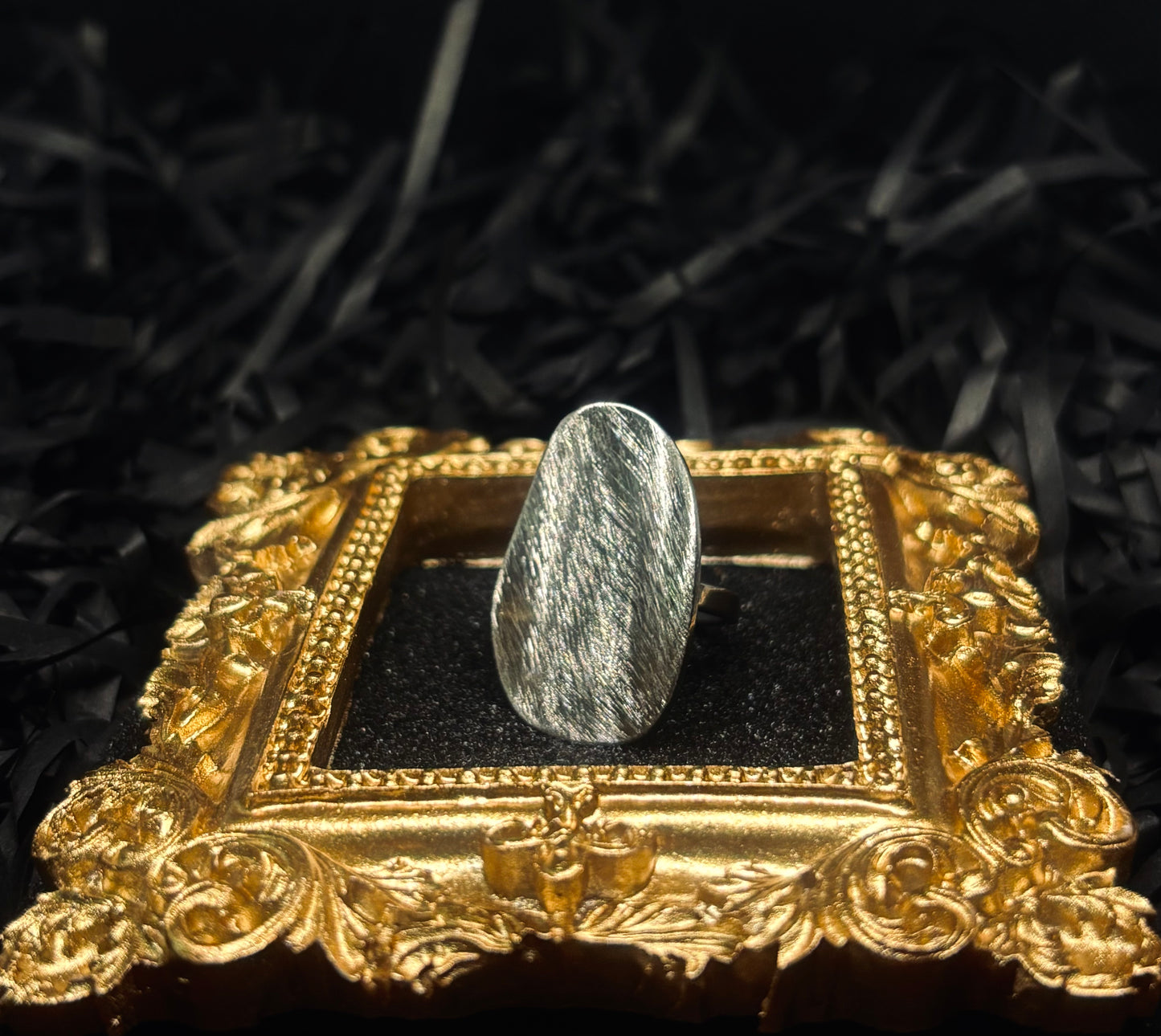 adjustable silver ring Crafted with a special brushed matte finish.
